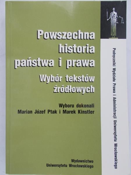 Ptak Marian - Powszechna historia państwa i prawa