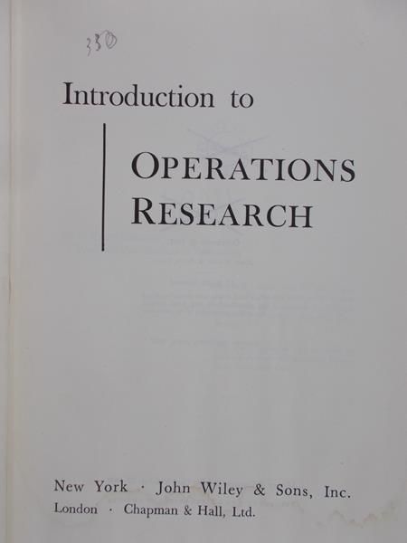 Wiley John - Introduction to operations Research