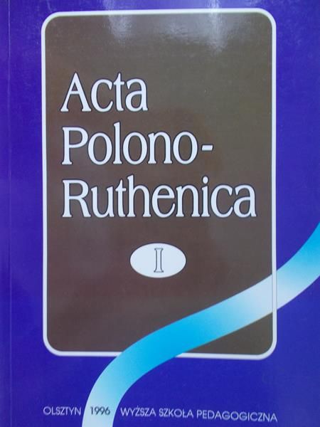 Bartoszewicz Albert (red.) - Acta Polono-Ruthenica