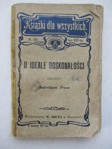 Prus Bolesław - O ideale doskonałości, 1906r.