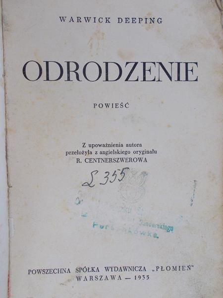Deeping Warwick - Odrodzenie, 1935 r.