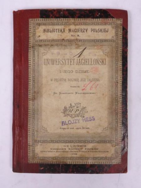 Uniwersytet Jagielloński i jego dzieje, 1900 r.