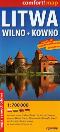 Litwa Wilno Kowno mapa samochodowa 1:700 000, Nowa