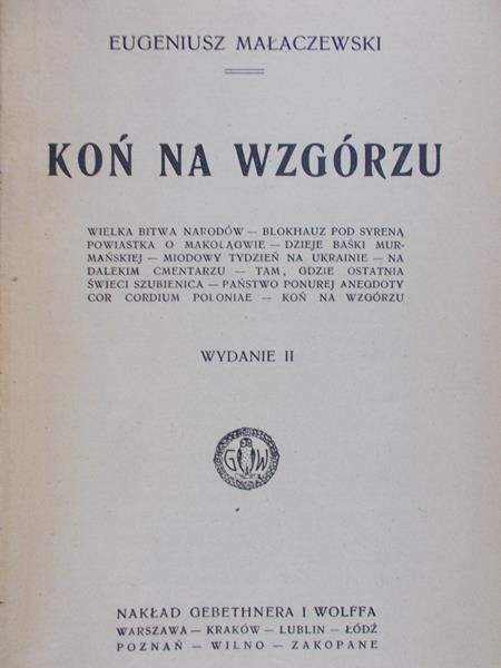 Eugeniusz Małaczewski - Koń na wzgórzu, 1921 r.