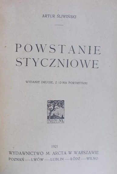 Śliwiński Artur - Powstanie styczniowe, 1921 r.