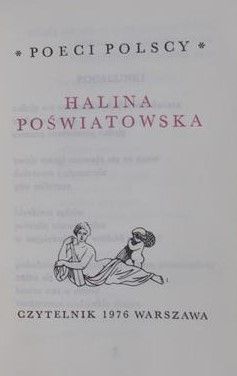 Poświatowska Halina - Poeci polscy, Miniatura