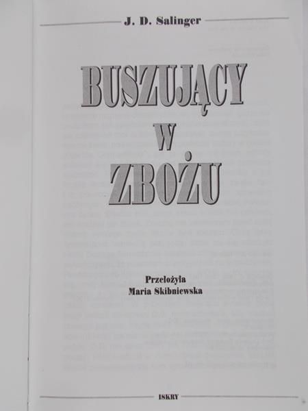 Salinger J. D. - Buszujący w zbożu
