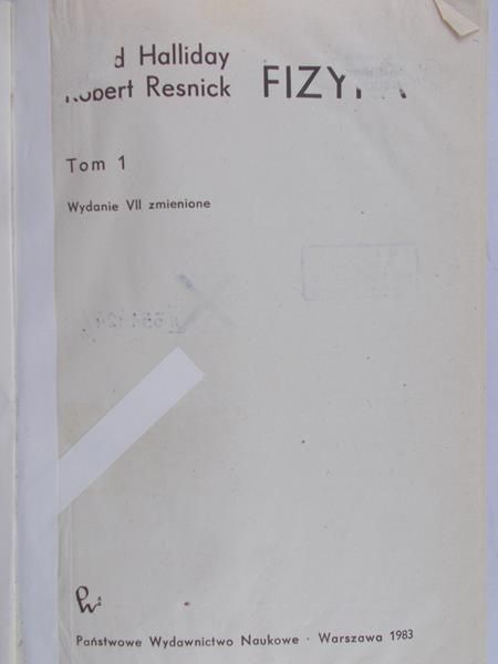 Halliday David - Fizyka, Tom I