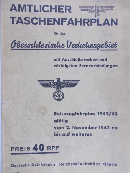 Amtlicher taschenfahrplan, 1942 r.