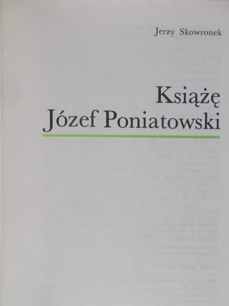 Skowronek Jerzy - Książę Józef Poniatowski