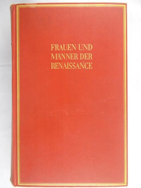 Blei Franz - Frauen und manner der renaissance, reprint 1927 r.