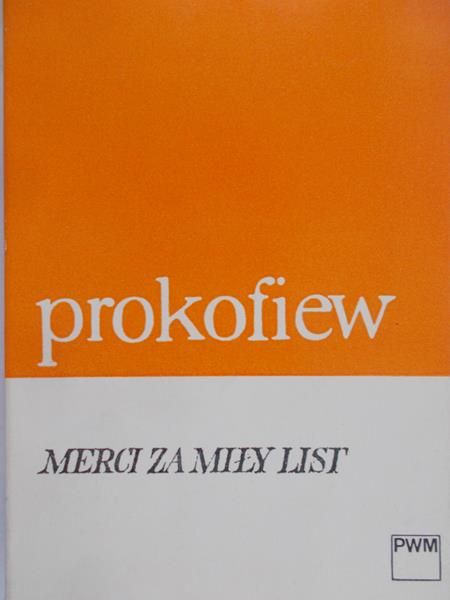 Prokofiew Sergiusz - Merci za miły list