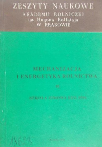 Mechanizacja i energetyka rolnictwa 10