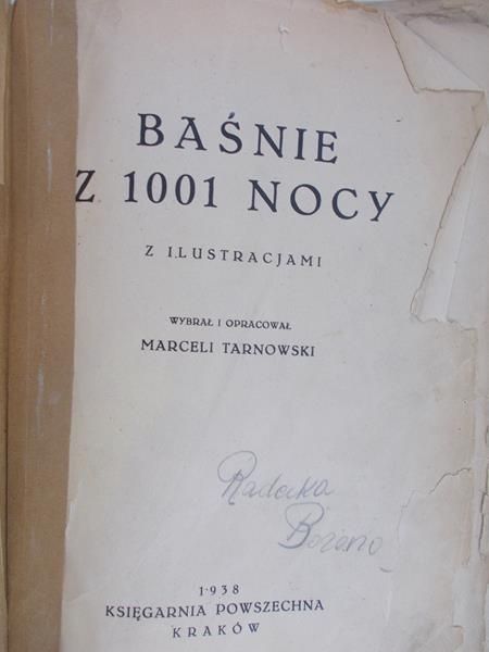 Tarnowski Marceli - Baśnie z 1001 nocy, 1938 r.