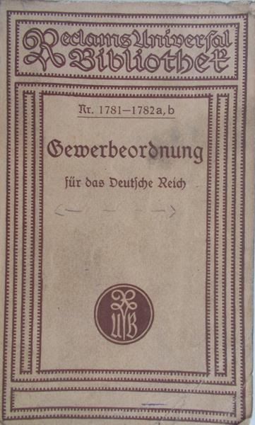 Pannier Karl - Gewerbeordnung fur das Deutsche Reich, 1924 r.