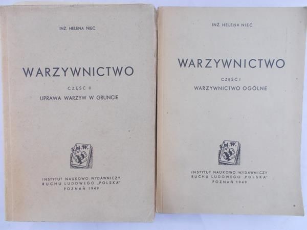 Nieć Helena - Warzywnictwo, T. I-II, 1949 r.