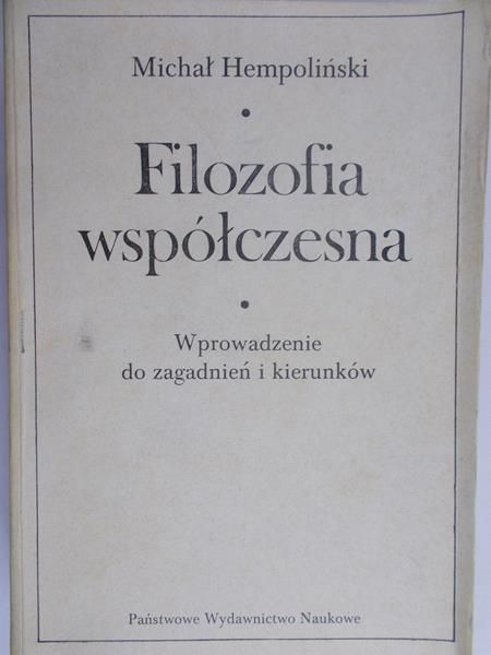 Hempoliński Michał - Filozofia współczesna