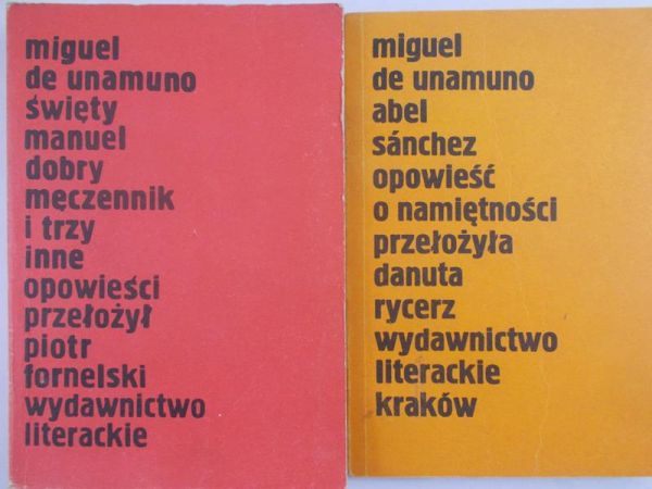 Unamuno Miguel de  - Zestaw 2 książek