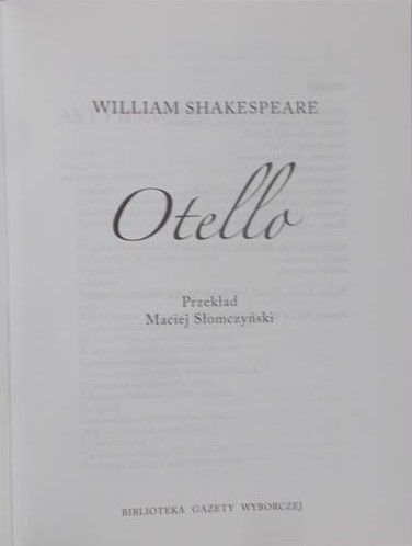 Shakespeare William - Otella + DVD