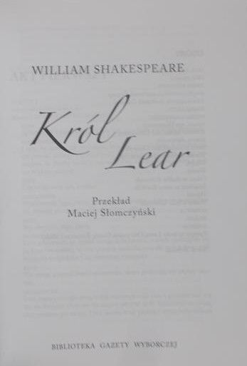 Shakespeare William - Król Lew, płyta DVD