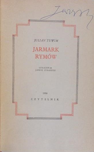 Tuwim Julian - Dzieła. Tom III. Jarmark rymów