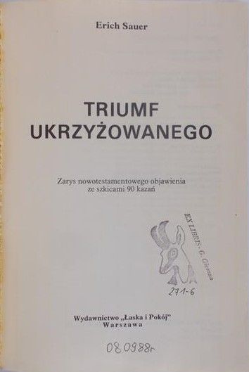 Sauer Erich - Triumf ukrzyżowanego