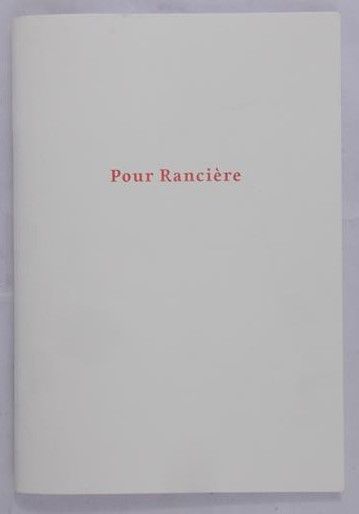 Pour Ranciere - Artbook
