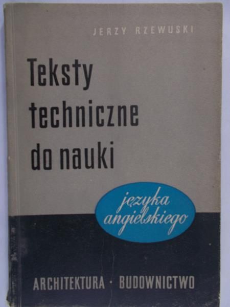 Rzewuski Jerzy - Teksty techniczne do nauki języka angielskiego