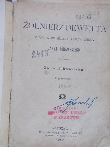 Żórawski Jan - Żołnierz Dewetta, 1902 r.