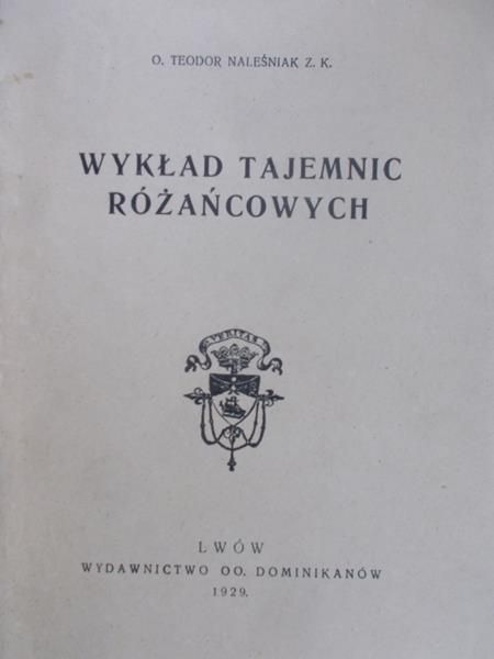 Naleśniak Teodor - Wykłady Tajemnic Różańcowych, 1929 r.