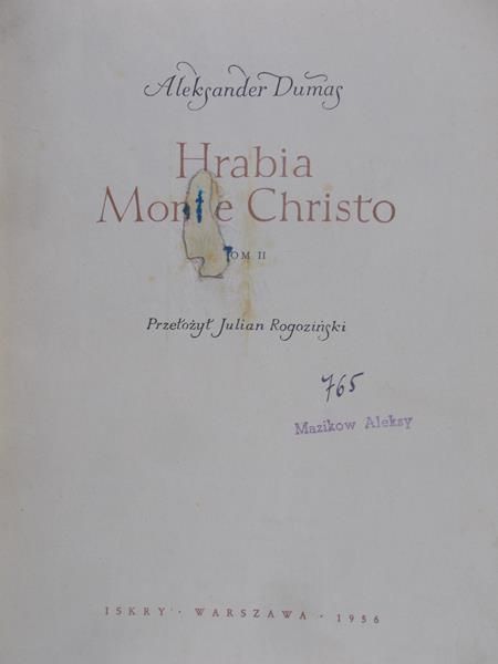 Dumas Aleksander - Hrabia Monte Christo. Tom II