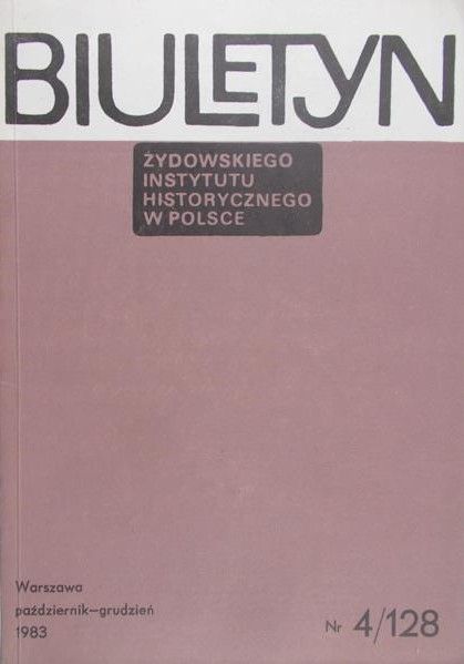Barski Józef (red.) - Biuletyn Żydowskiego Instytutu Historycznego w Polsce, nr 4/128
