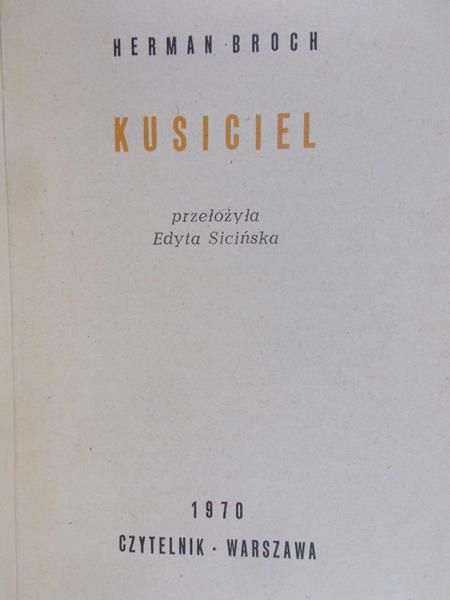 Broch Herman - Kusiciel