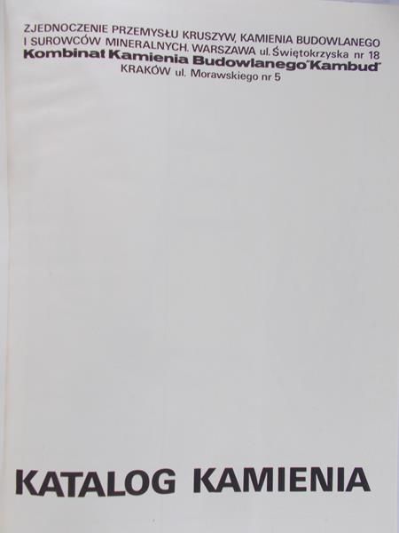 Obrzut Aleksander (red.) - Katalog kamienia