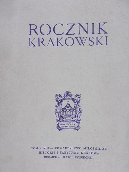 Estreicher Karol (red.) - Rocznik Krakowski