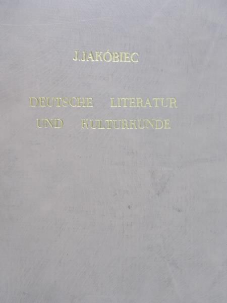 Jakóbiec Jan - Deutsche Literatur und kulturkunde, 1946 r.