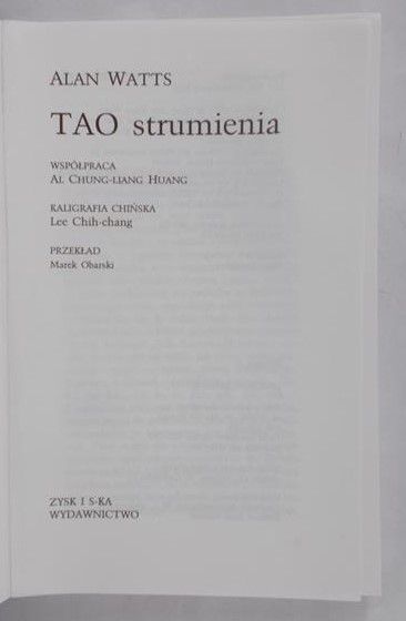 Watts Alan - Tao strumienia
