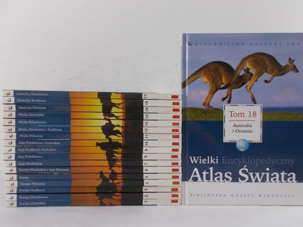Wielki Encyklopedyczny Atlas Świata Biblioteka Gazety Wyborczej, 18 tomów