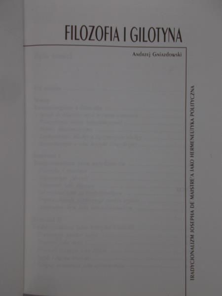 Gniazdowski Andrzej - Filozofia i gilotyna