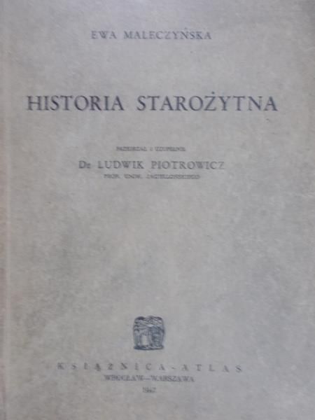 Maleczyńska Ewa - Historia starożytna, 1947 r.