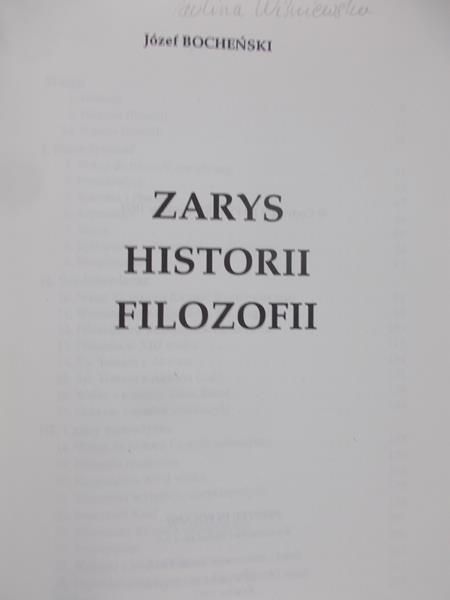 Bocheński Józef - Zarys historii filozofii