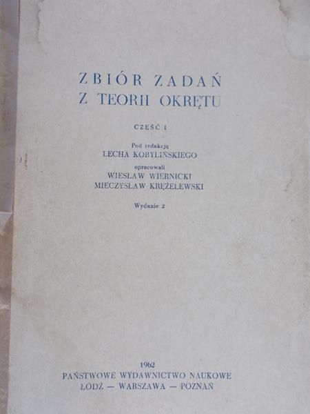 Kobyliński Lech (red.) - Zbiór zadań z teorii okrętu. Część I