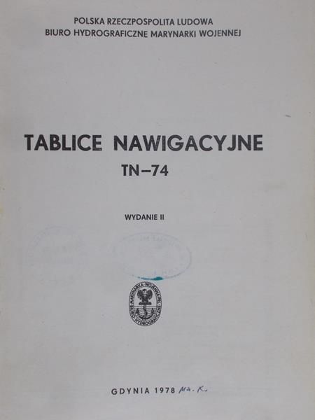 Tablice Nawigacyjne TN-74