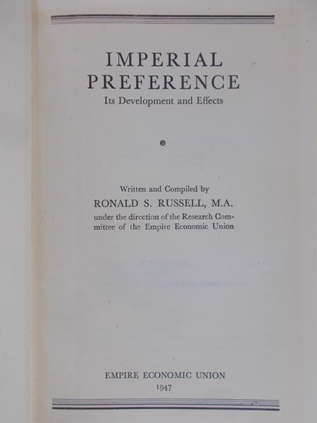 Russell Ronald S. - Imperial Preference, 1947r.