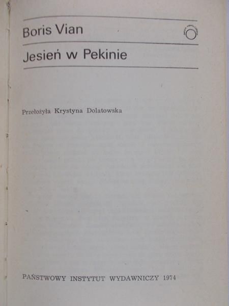 Vian Boris - Jesień w Pekinie