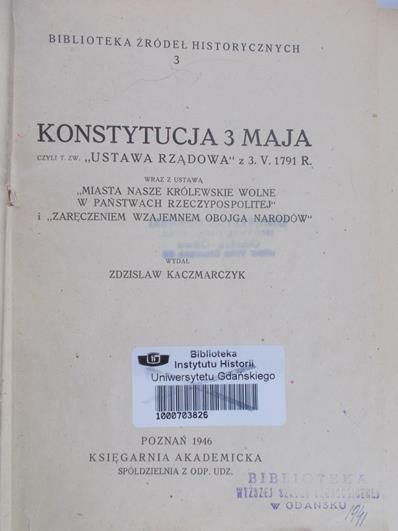 Konstytucja 3 Maja, 1946r.