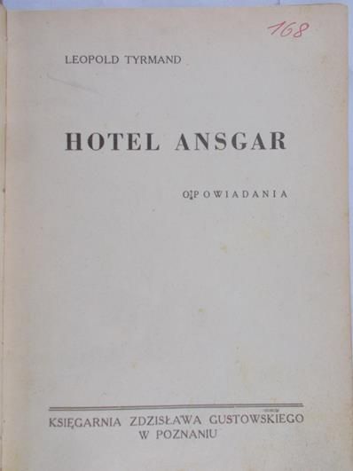 Tyrmand Leopold - Hotel Ansgar, 1947 r.