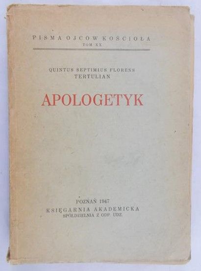 Tertulian - Apologetyk, 1947 r.