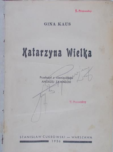 Kaus Gina - Katarzyna Wielka, 1936r.