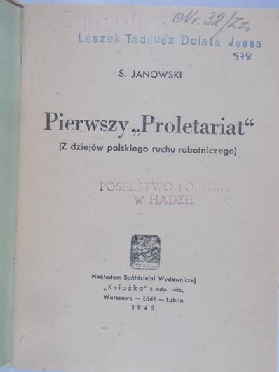 Janowski S. - Pierwszy Proletariat, 1945 r.